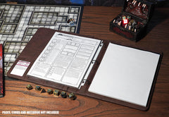 Forged Dice Co. Game-Folio notebook slot keeps journals within reach.