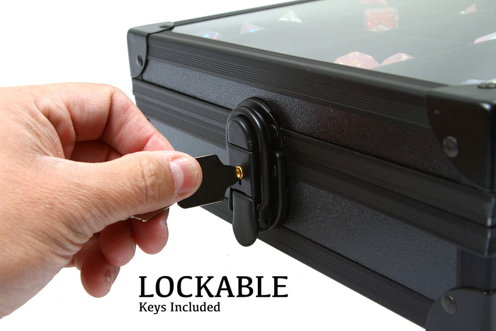 Forged Dice Co. travel-ready case with handle.