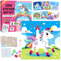 Fortand Gem Art Sticker Unicorn-1 sparks imaginative play with bright unicorn art.