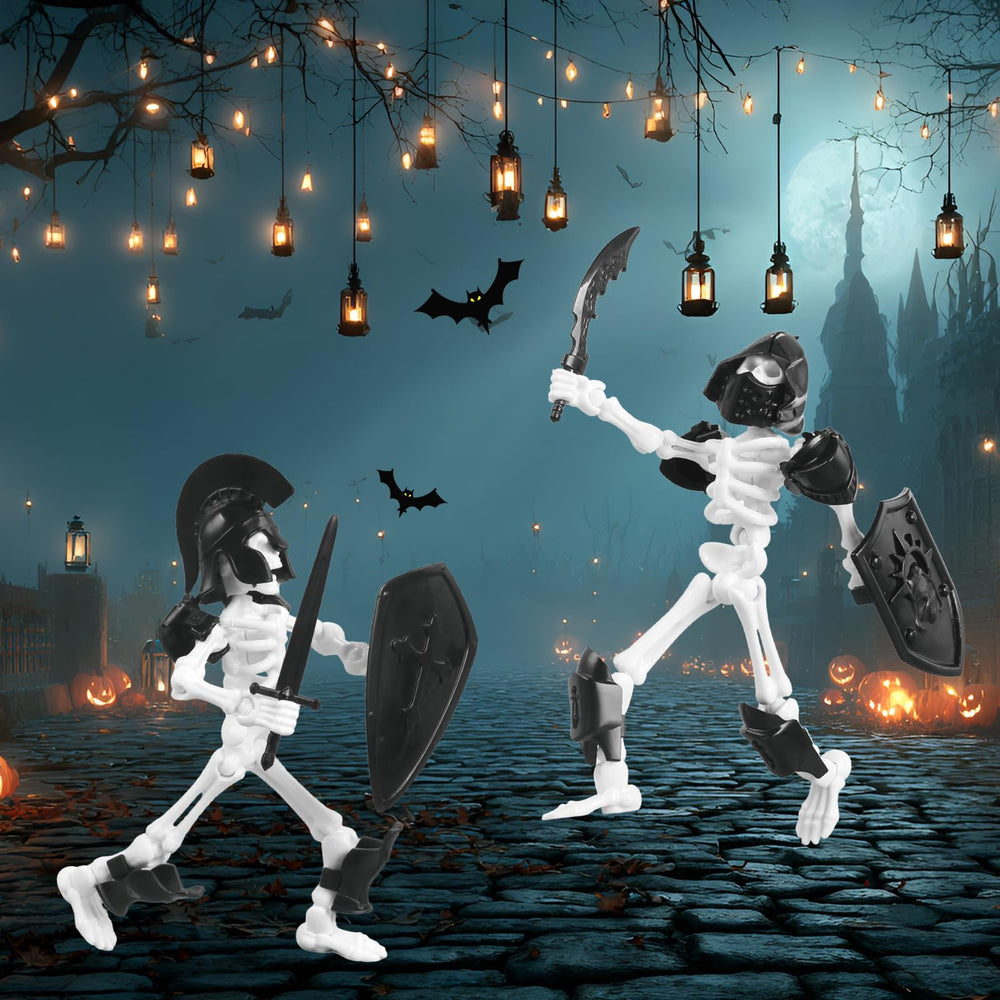 FortiTrust T13 skeleton figure armor set with shields and helmets enhances display options.