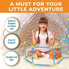 Fortstix fort creation encourages creativity and collaborative indoor play.