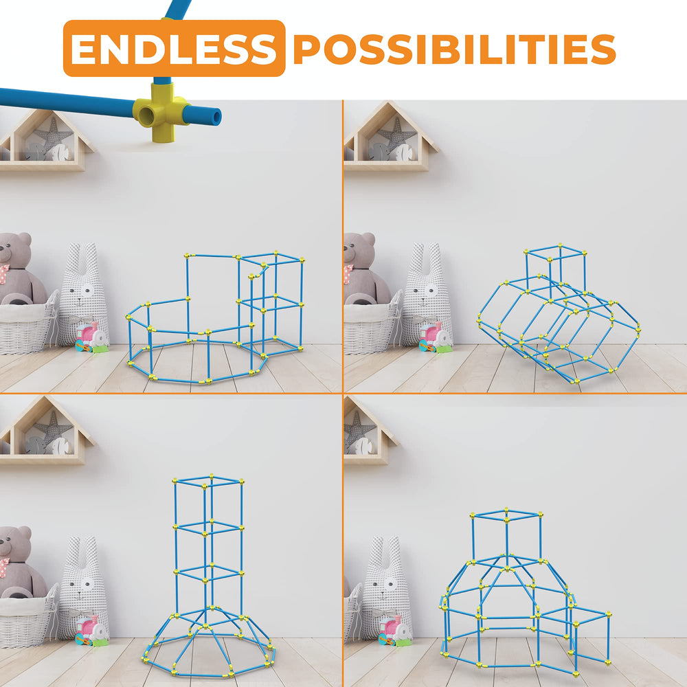 Fortstix outdoor-indoor-use supports versatile building in any space.