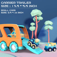 Forty4 small pull-back trucks set encourages easy, hands-on movement.