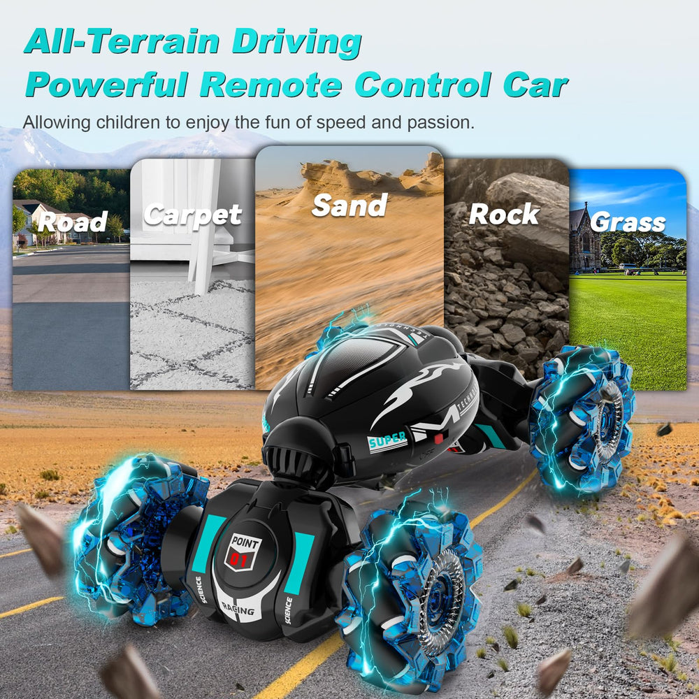 Fosgoit gesture-control RC car with gravity-sensing watch enhances hands-free driving