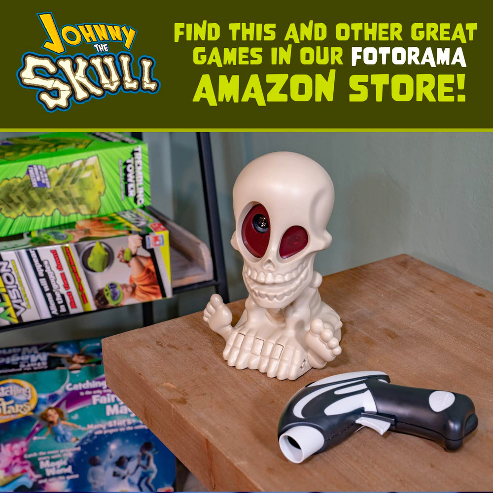 Fotorama Johnny the Skull uses common batteries for quick setup.
