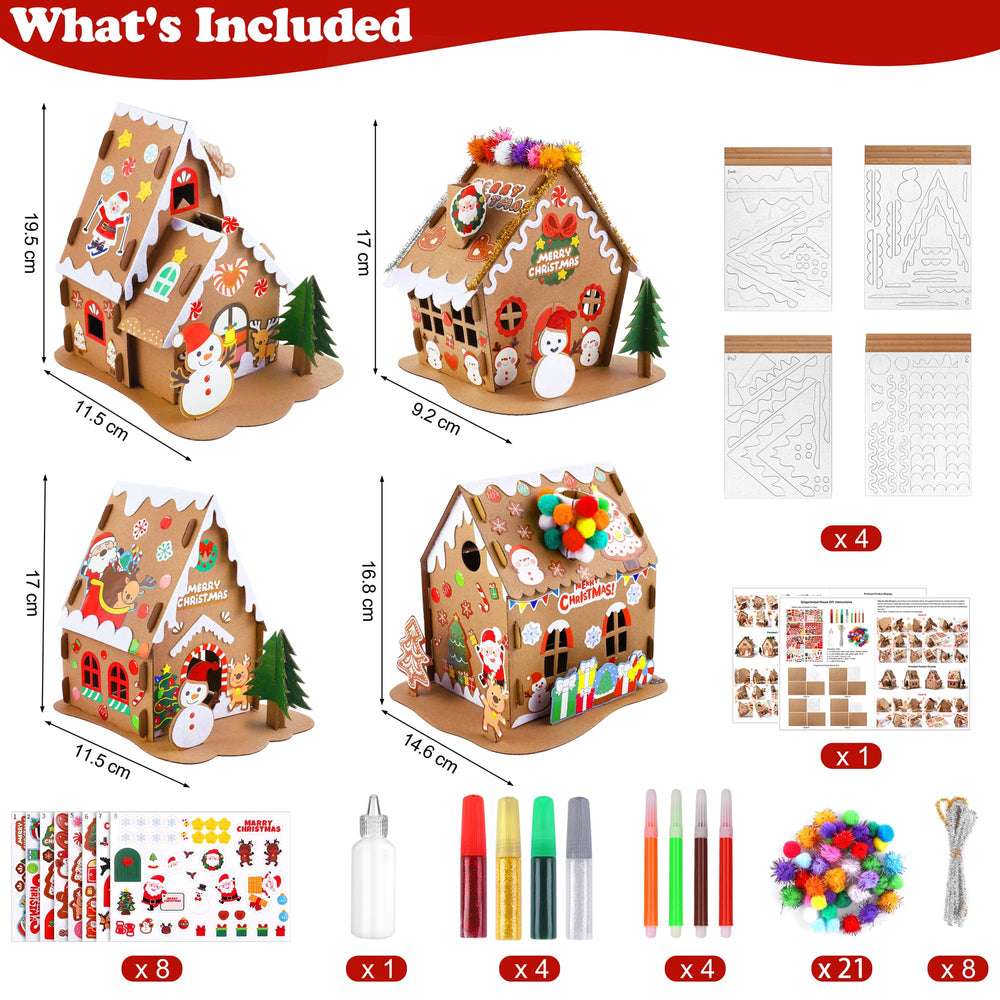 Fovths DIY House Kit Christmas theme elements add festive atmosphere to any table.