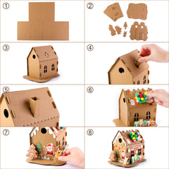 Fovths DIY House Kit glitter glue and stickers add sparkle and detail.