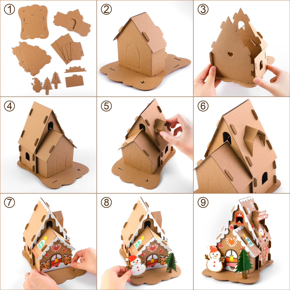 Fovths DIY House Kit high-quality felt and cardboard for durable crafts.