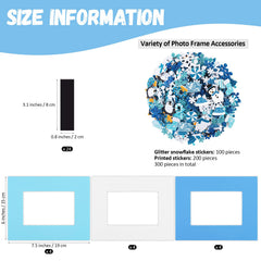 Close-up of Fovths foam frame with bright winter colors for crafts
