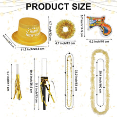 Fovths party horns create playful sound effects for a spirited countdown.