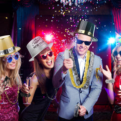 Fovths plastic leis inject tropical flair for fun photo ops.