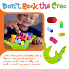 FoxMind Don't Rock The Croc die roll adds quick, simple gameplay for family time.