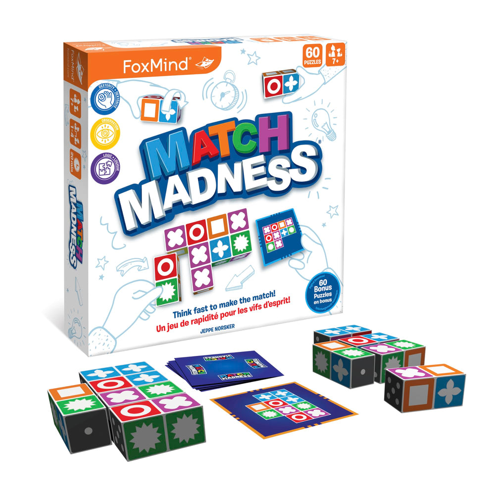 FoxMind Match Madness blocks and cards set for quick play.