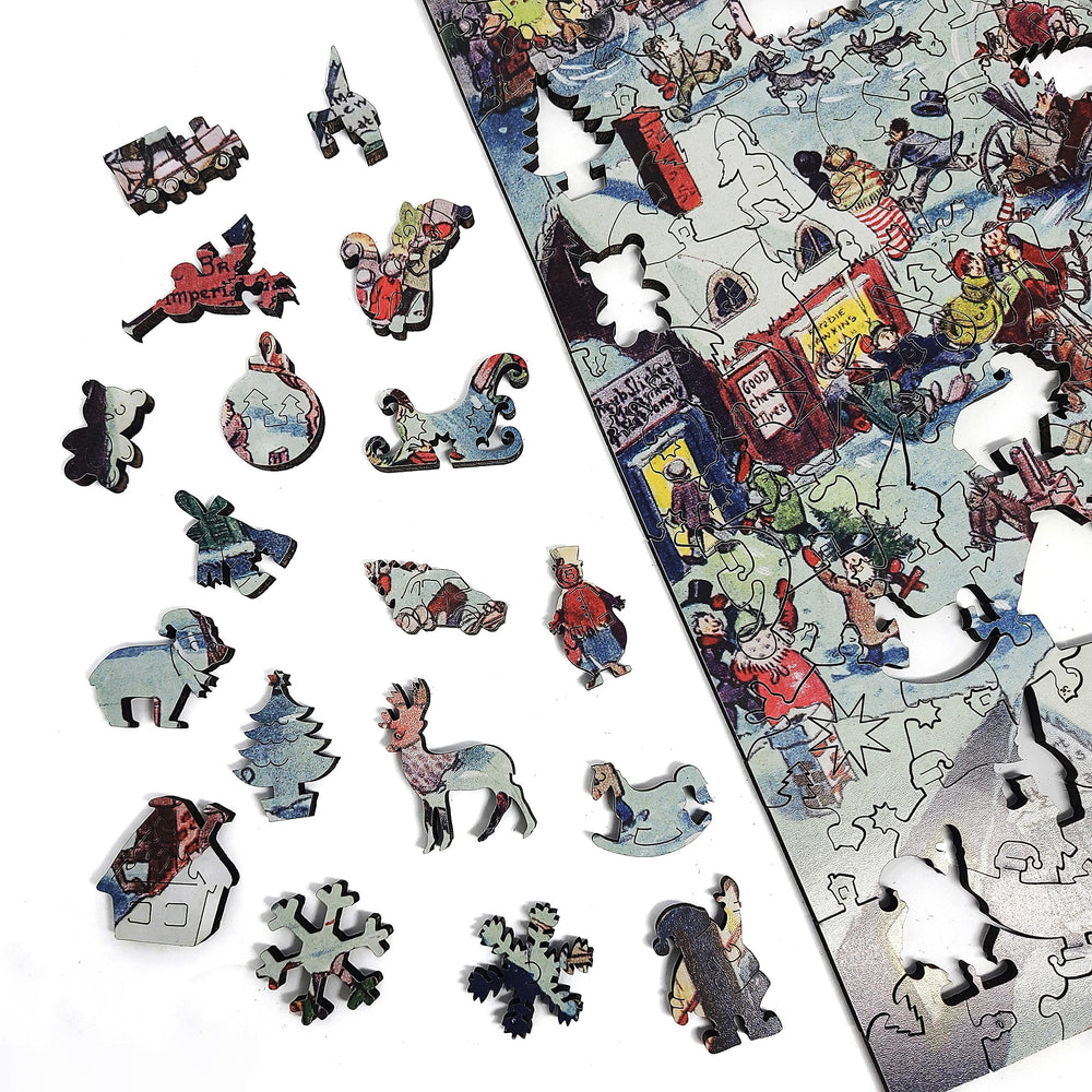 FoxSmartBox puzzle whimsies feature dozens of uniquely shaped pieces.