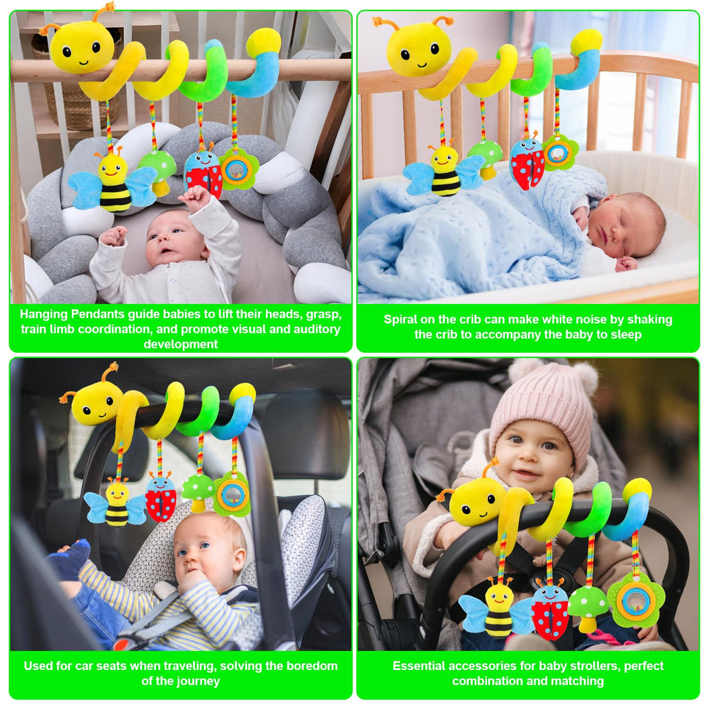 FPVERA four hanging animals design with colorful shapes for visual development