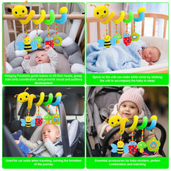 FPVERA four hanging animals design with colorful shapes for visual development