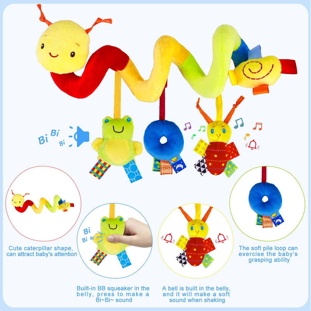 FPVERA soft plush toy with bell enhances early sensory listening and grasping.