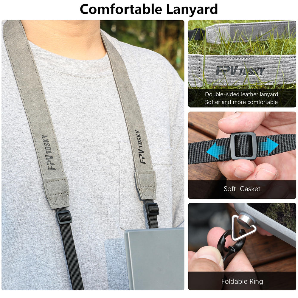FPVtosky RC 2 kit contents include sun hood shade, lanyard, magnetic panel, and screws.