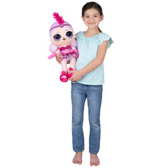 Franco LOL Show Baby cuddle pillow pink feather detail adds playful charm.