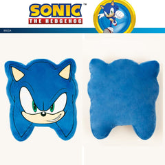 Pillow displayed on bed for stylish Sonic-themed bedroom decor.