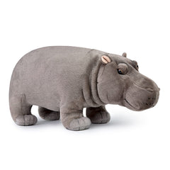 Frankiezhou Home realistic hippo plush standing 14-inch for imaginative play.