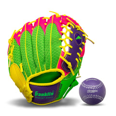 Franklin Sports Teeball left-hand throw glove, 9.5-inch, ideal for easy fielding.