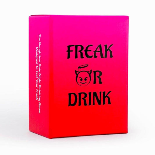 Freak Or Drink couple game card deck ready for date night entertainment.