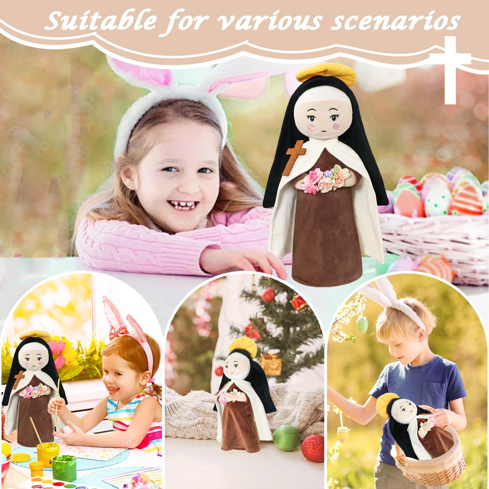 Free-space St. Therese doll makes a meaningful baptism or first communion gift.