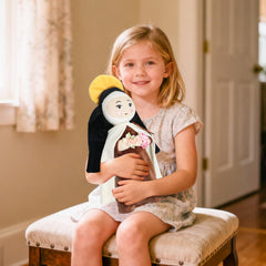 Free-space St. Therese doll is surface washable for easy care.