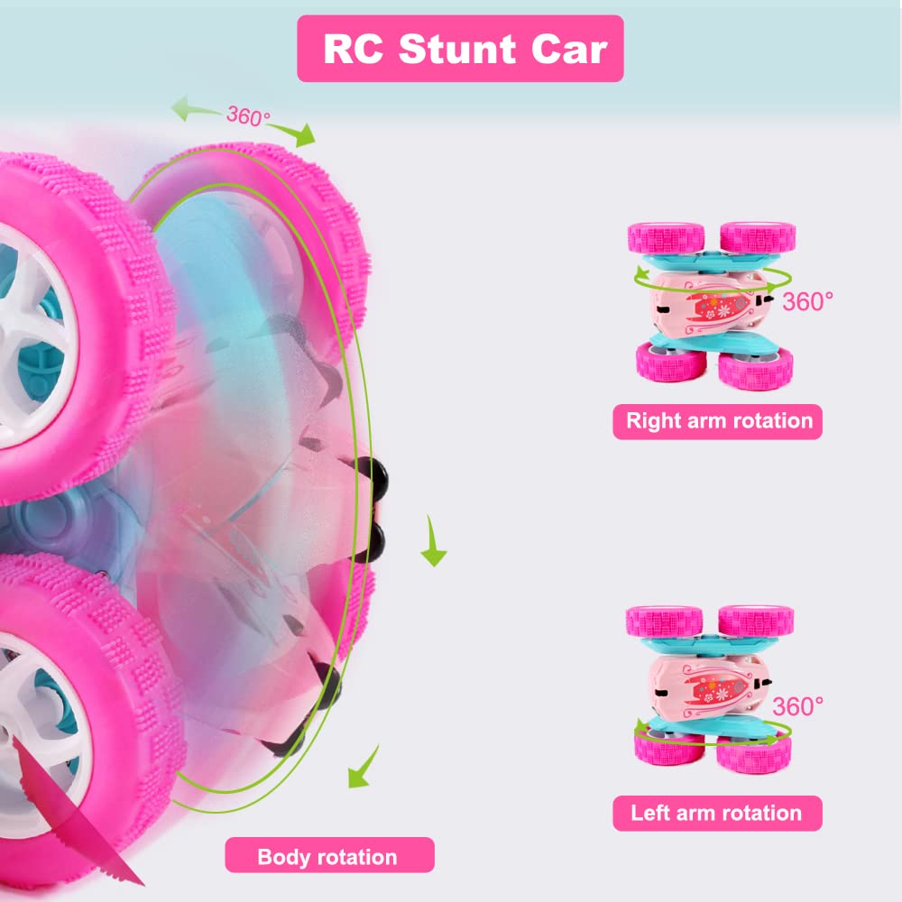 FREE TO FLY RC stunt car remote control in group play.