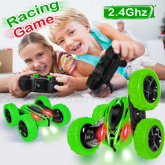FREE TO FLY remote control car with LED headlights for night driving fun