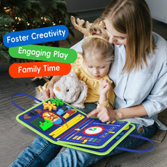 Freebear Busy Board non-toxic materials for safe, durable toddler play