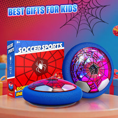Freecat hover soccer ball glow-in-the-dark play at night.
