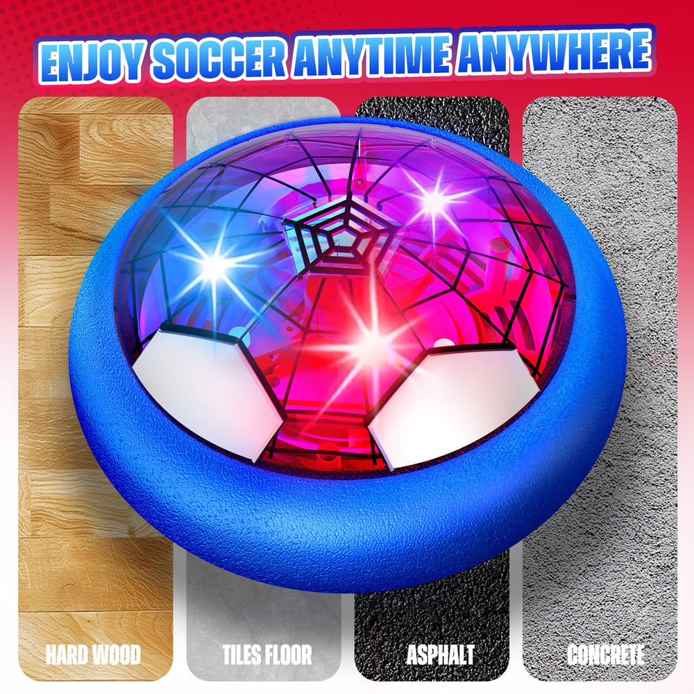 Freecat hover soccer ball foam bumper protects furniture and walls.