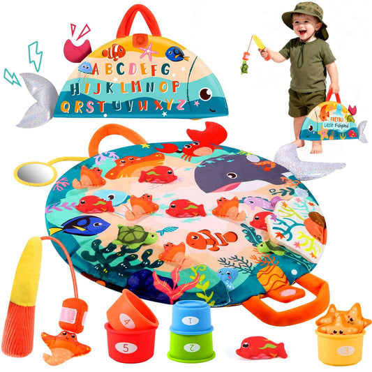 FREYBLI montessori fishing set with sea animals boosts hand-eye coordination.