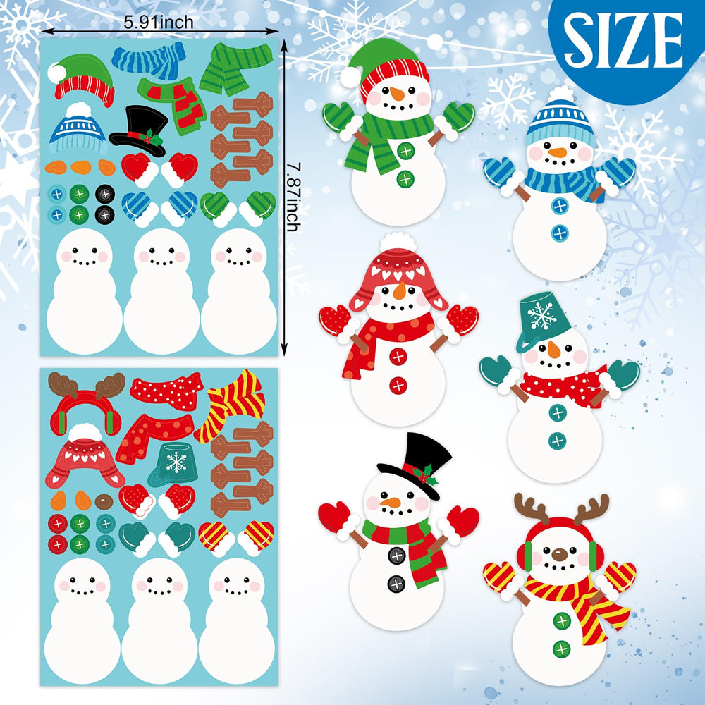 Frienda snowman stickers accessories with hats, scarves, and gloves for creative builds.