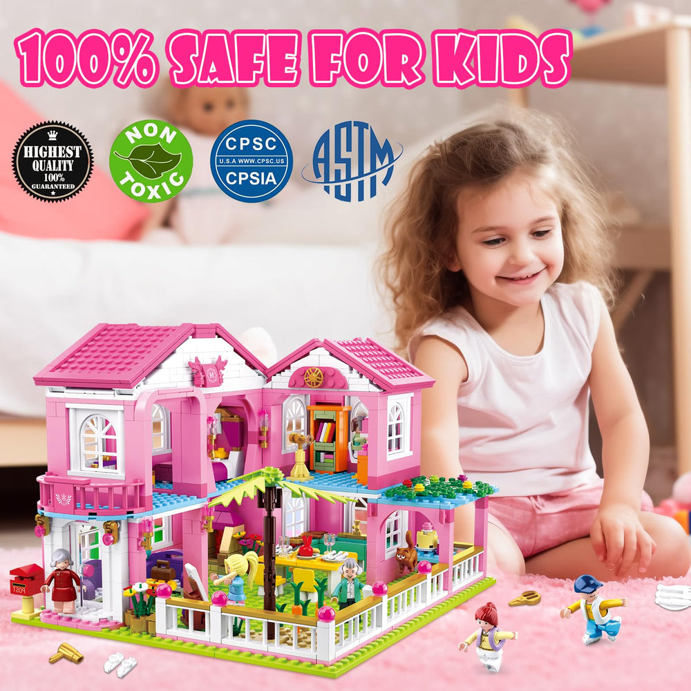 Friends Beach House display-ready dollhouse showing compact size