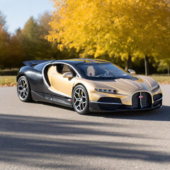 FRJV gold diecast car detailed sculpt appeals to car enthusiasts.