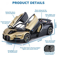 FRJV gold diecast car front view highlights dynamic styling for racing play.