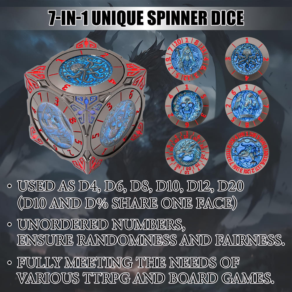 Froggod roulette dice spinner top view demonstrates balanced results for fair dice rolls.