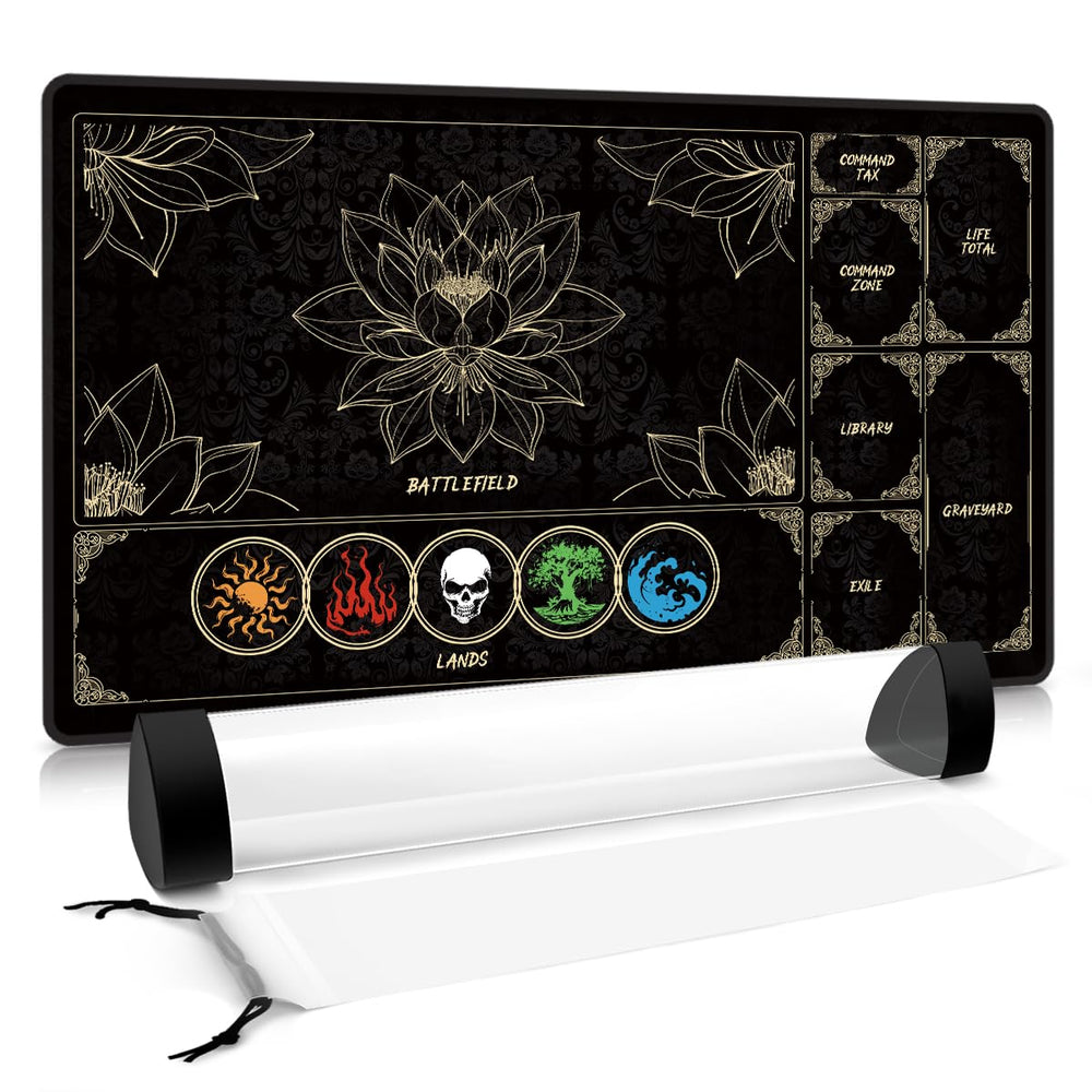 FROGIGO MTG Playmat with lotus and lands art for immersive battles