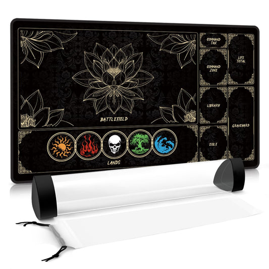 FROGIGO MTG Playmat with lotus and lands art for immersive battles