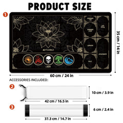 MTG Playmat showing integrated play zones for organized play
