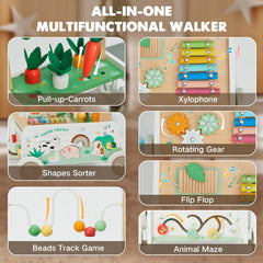 Frogprin carrot harvest feature on the walker, interactive pulling game