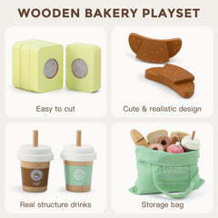 Frogprin wooden coffee cups and butter blocks support cafe-inspired storytelling