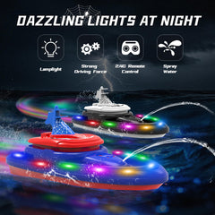 Fromeasy Spider Boat red top view highlights competitive two-player play.