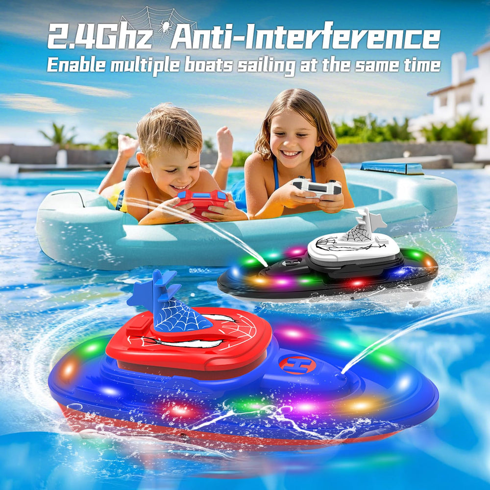 Fromeasy Spider RC battle action boat with water spray for interactive play.