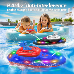 Fromeasy Spider RC battle action boat with water spray for interactive play.