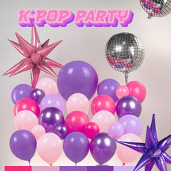 Froufing k-pop happy birthday banner clearly marks the celebration.