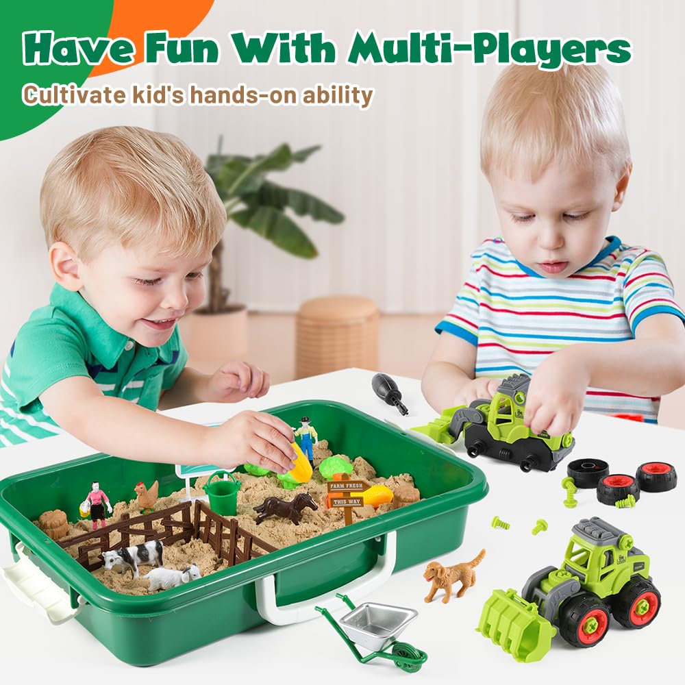 FRUSE Play Sand Farm Toys fences and tools for scene-building.